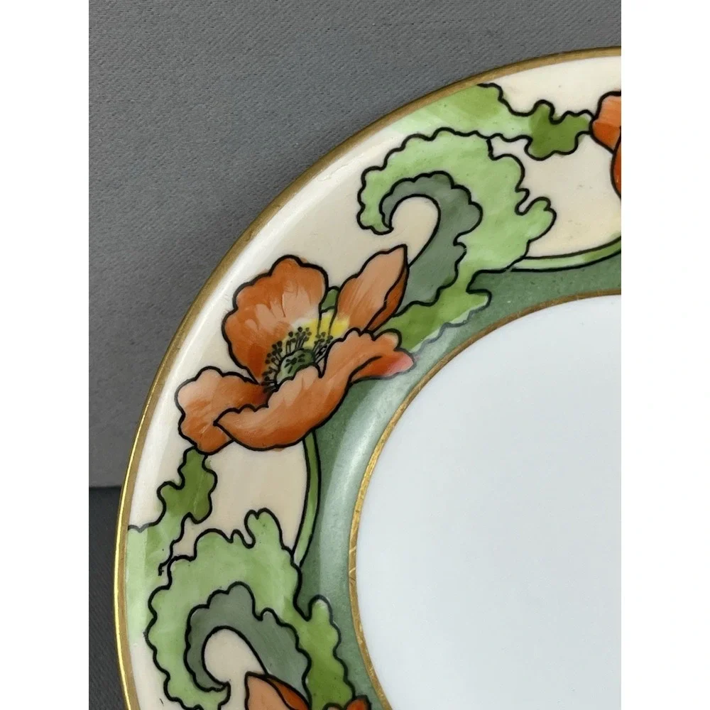 Antique B Moem Limoges France Coronet Bowl Floral c1900